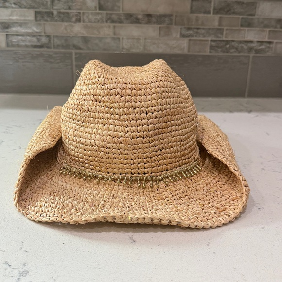 florabella Kendra Lux Hat Natural Gold Straw Cowgirl Cowboy Cow Girl Boy Western - Picture 5 of 11